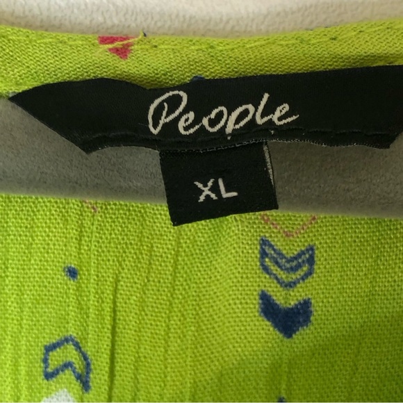 People by Pantaloons Lime Green Printed Top | XL - Picture 15 of 16